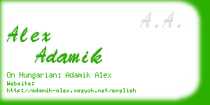 alex adamik business card